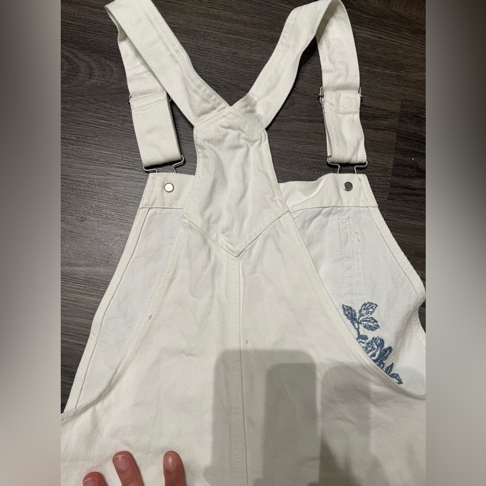 NWT Hard to Find Lucky Brand Laura Ashley Embroidered Shortall - Picture 4 of 9